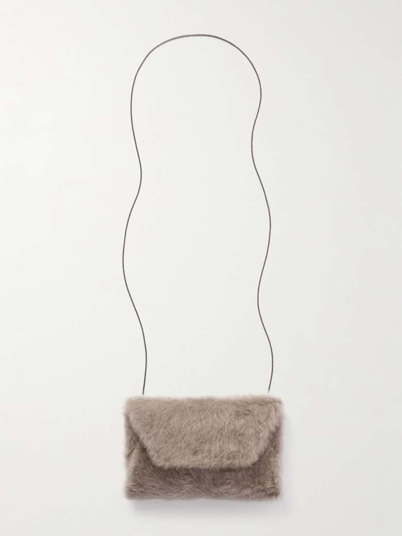 Brunello Cucinelli Shearling Shoulder Bag