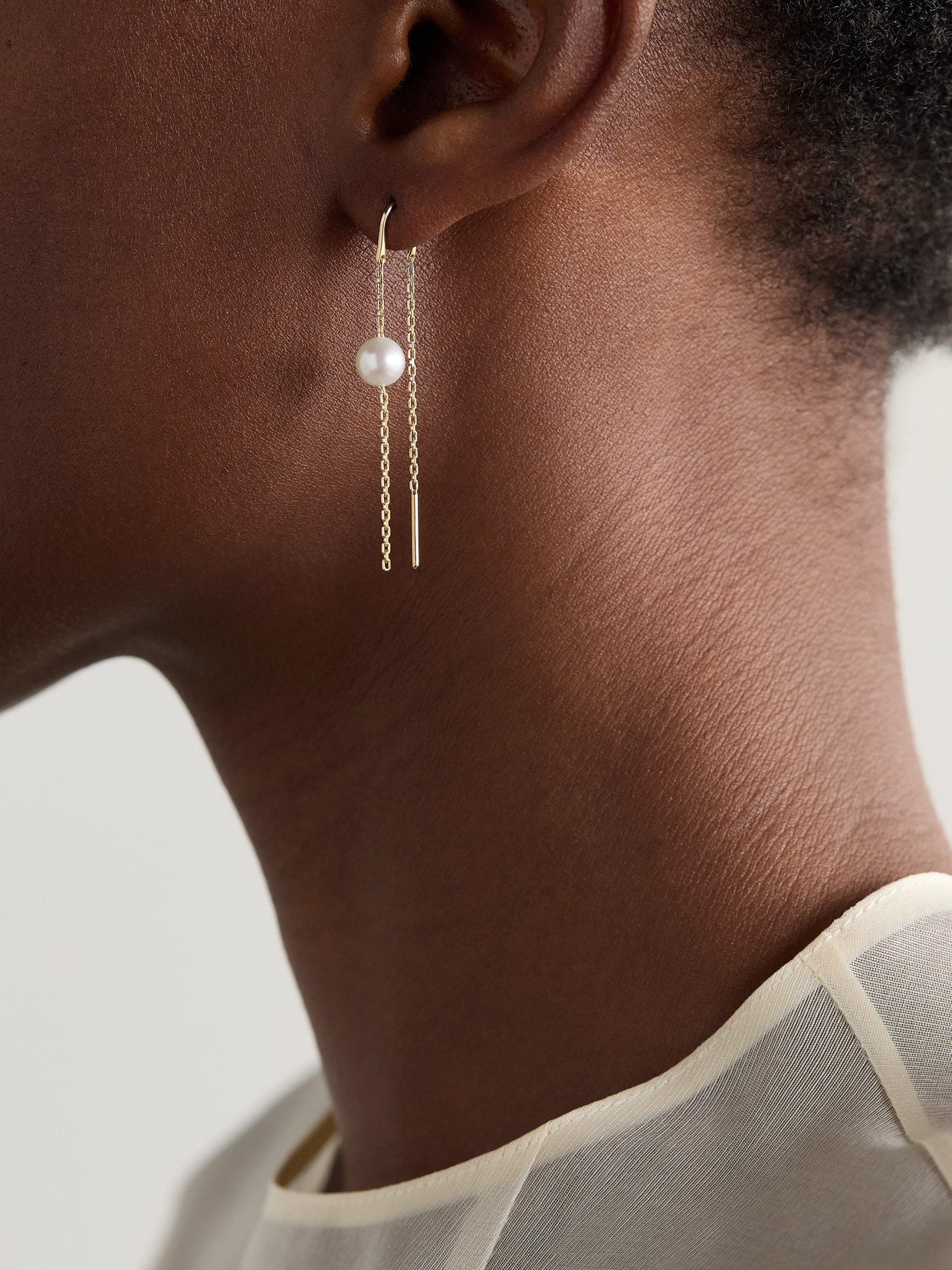 Mizuki 14-karat Gold Pearl Earrings In Unknown