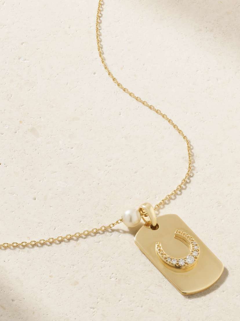 Mizuki Sea Of Beauty 14-karat Gold, Diamond And Pearl Necklace