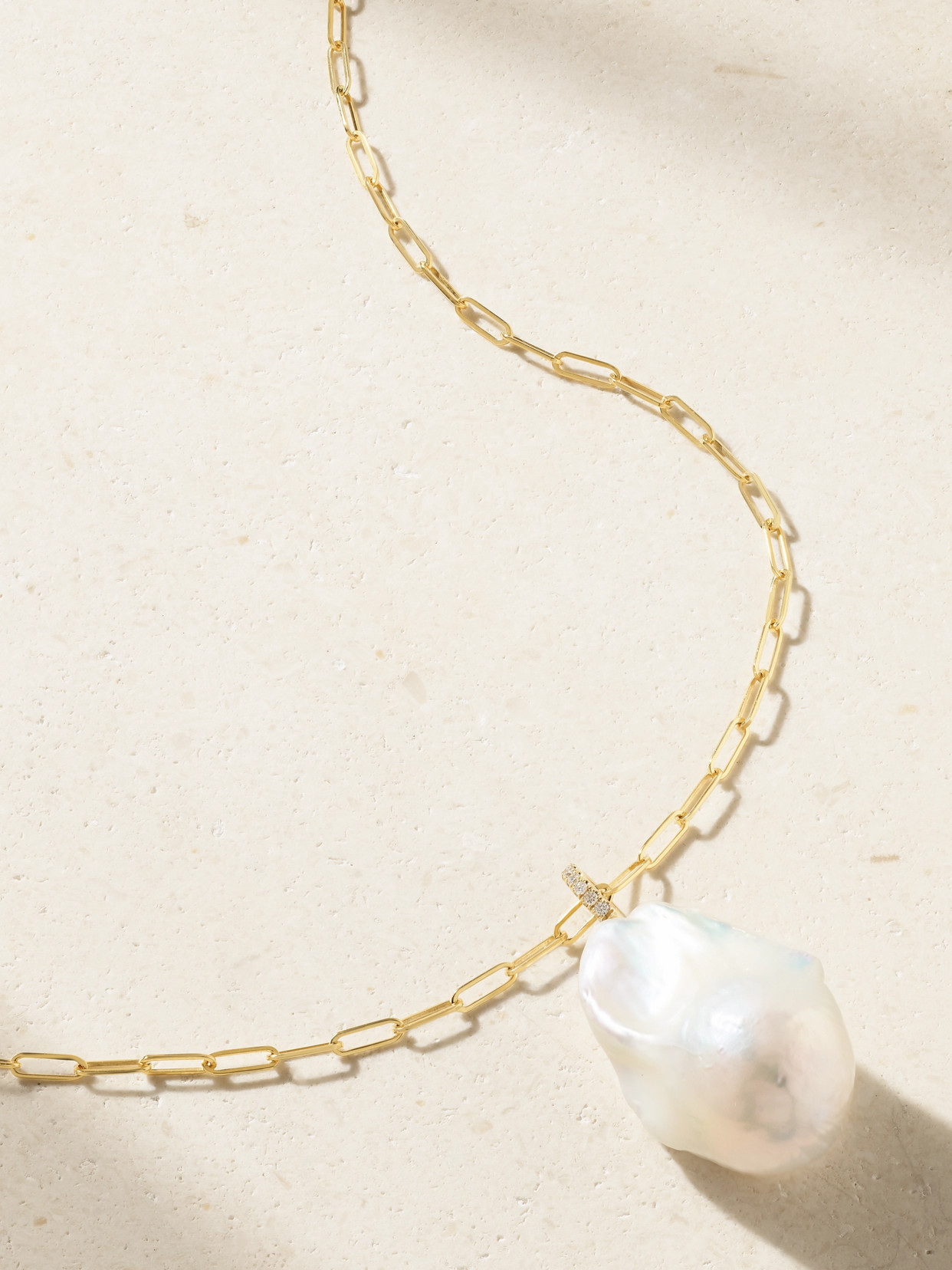 Mizuki Sea Of Beauty 14-karat Gold, Pearl And Diamond Necklace In White
