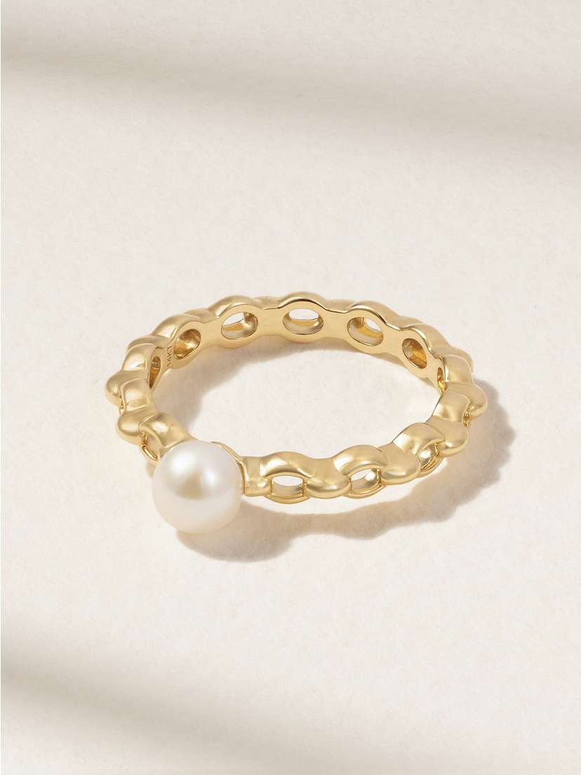 Mizuki Sea Of Beauty 14-karat Gold Pearl Ring