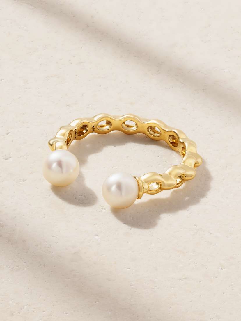 Mizuki Sea Of Beauty 14-karat Gold Pearl Ring