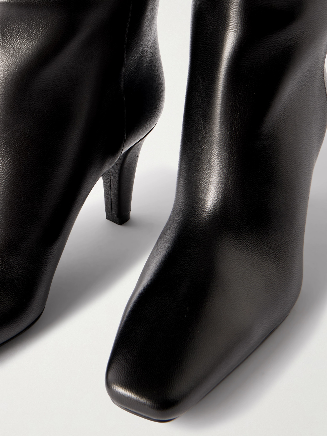 Saint Laurent Jill 75 Leather Over-the-knee Boots In Black