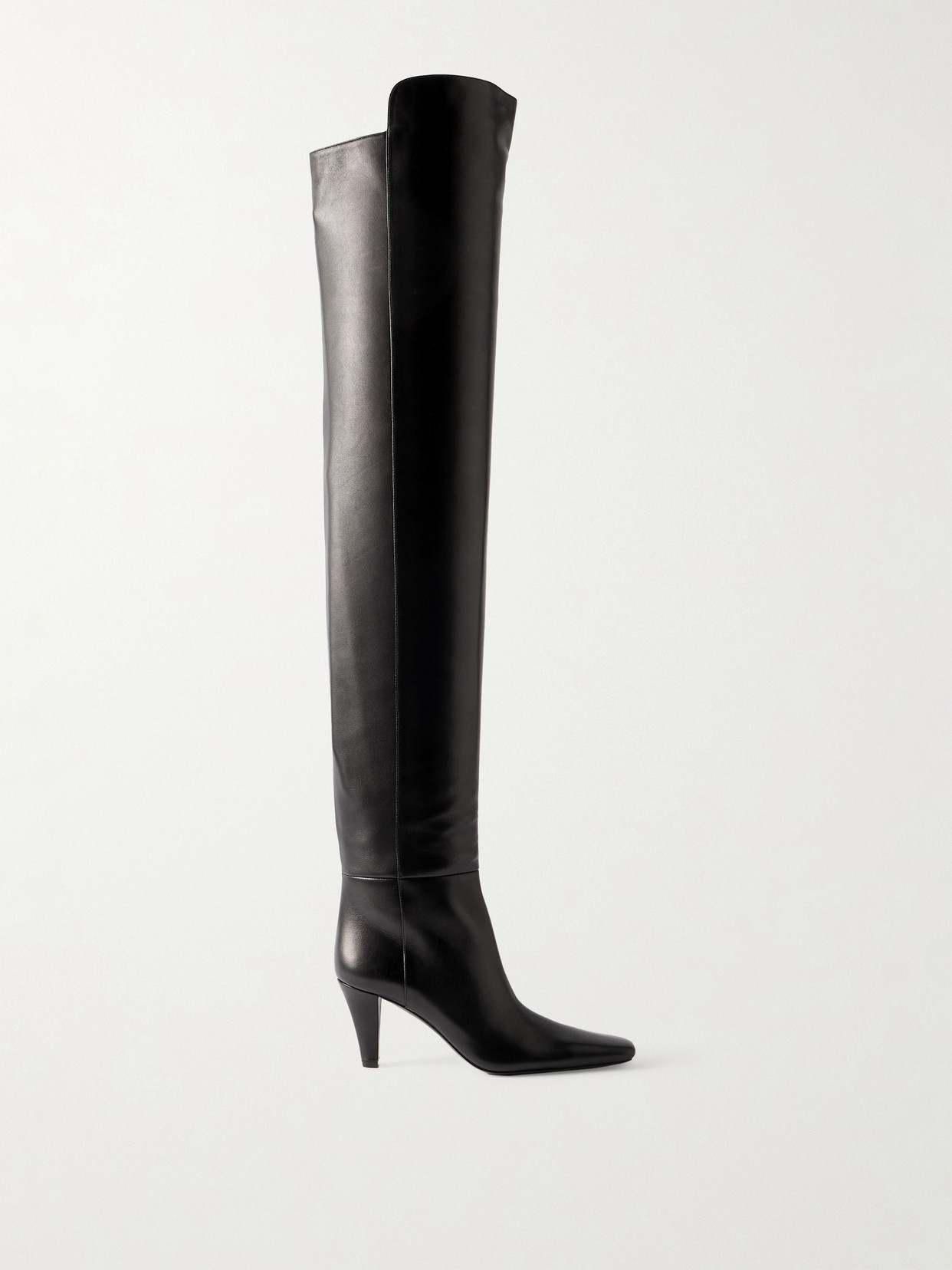 Saint Laurent Jill Leather Over-the-knee Boots In Black