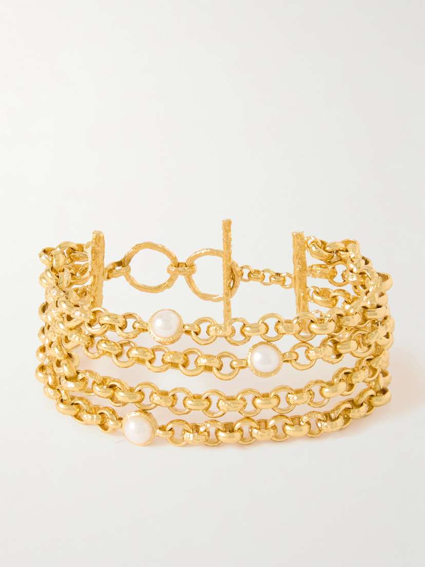 Pacharee Soe Gold-plated Pearl Bracelet