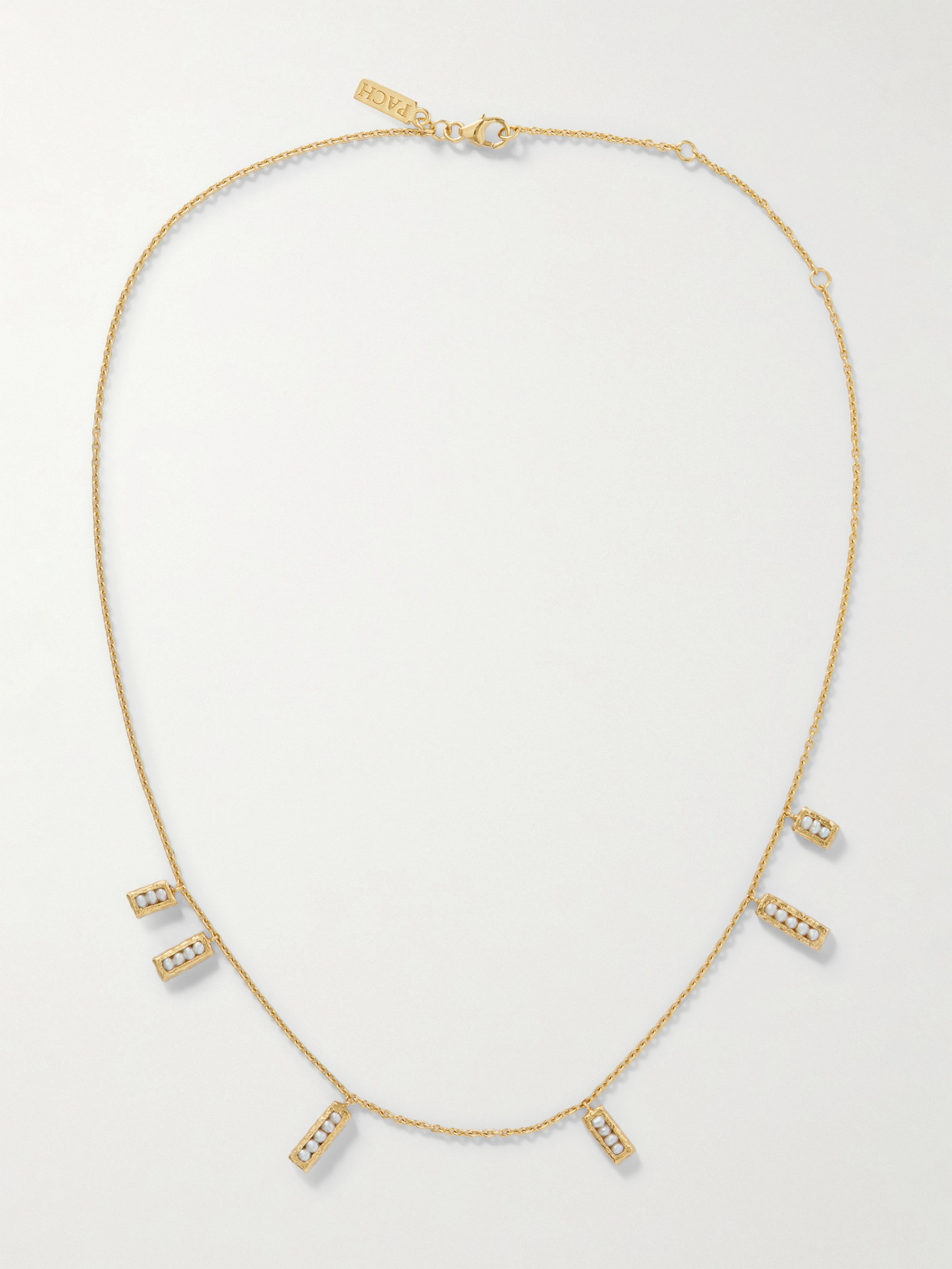 Pacharee Bamboo Gold-plated Pearl Necklace