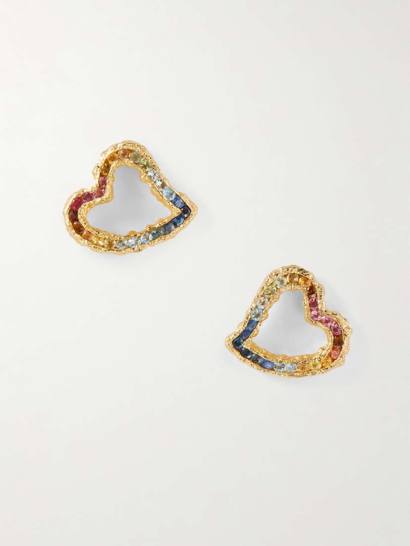 Pacharee Valentines Gold-plated Sapphire Earrings