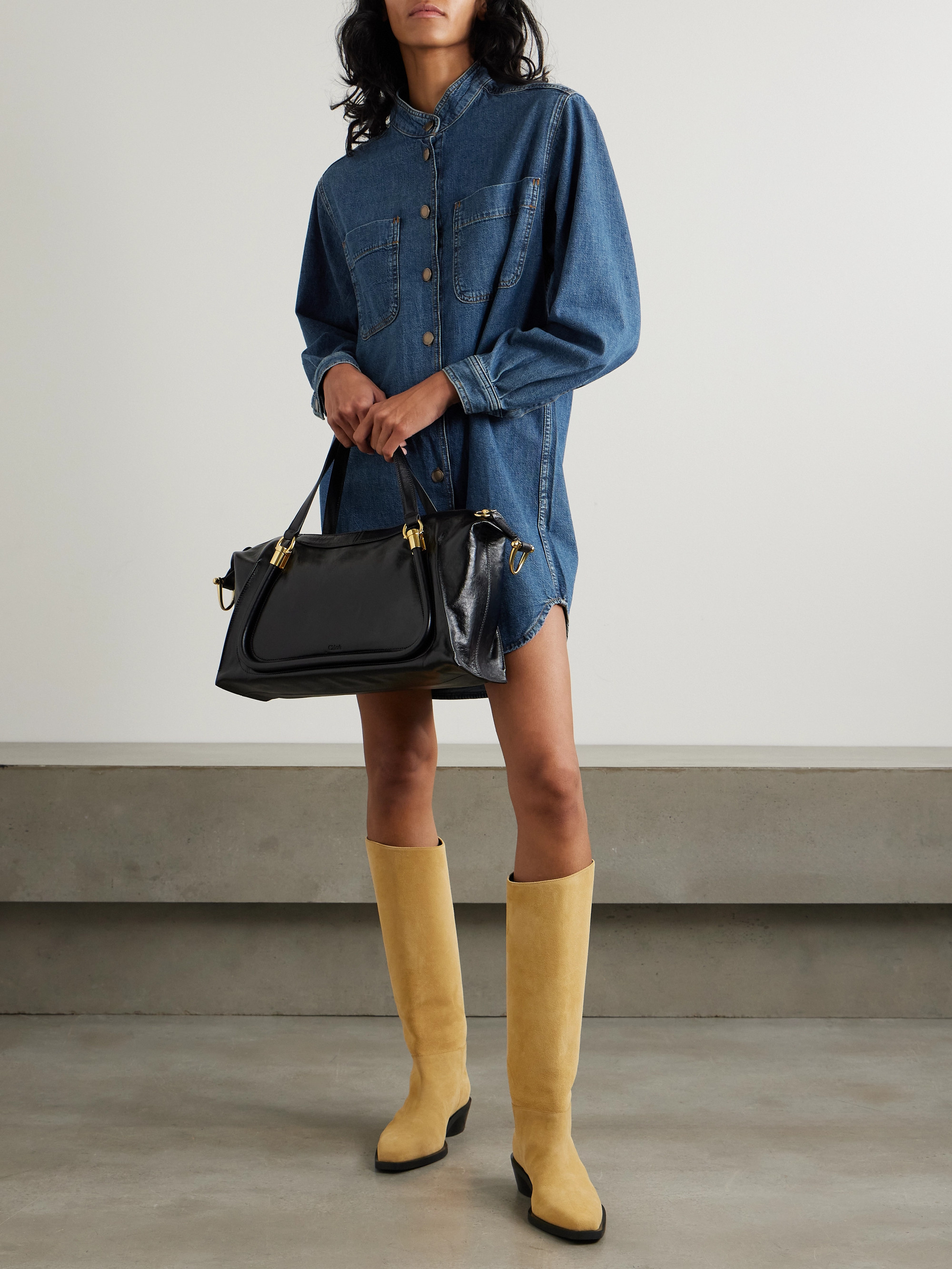 frame denim shirt dress FRAME Sailor Dress in Starlet