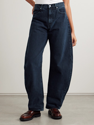 FRAME The Bubble high-rise barrel-leg jeans