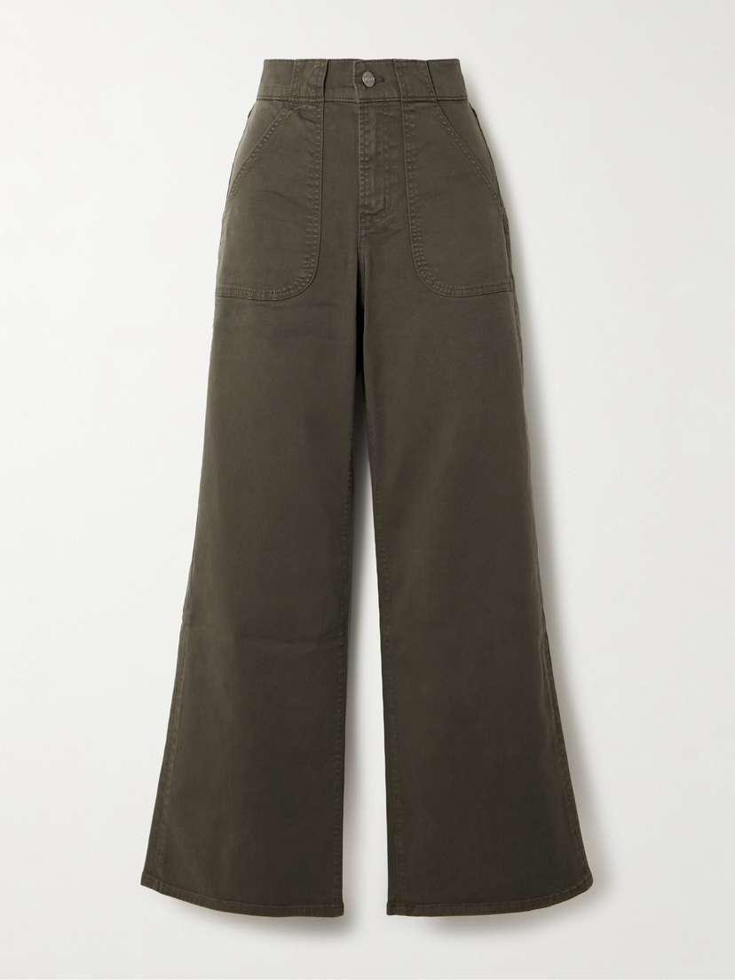 Frame Modern Pocket Cotton-blend Wide-leg Cargo Pants