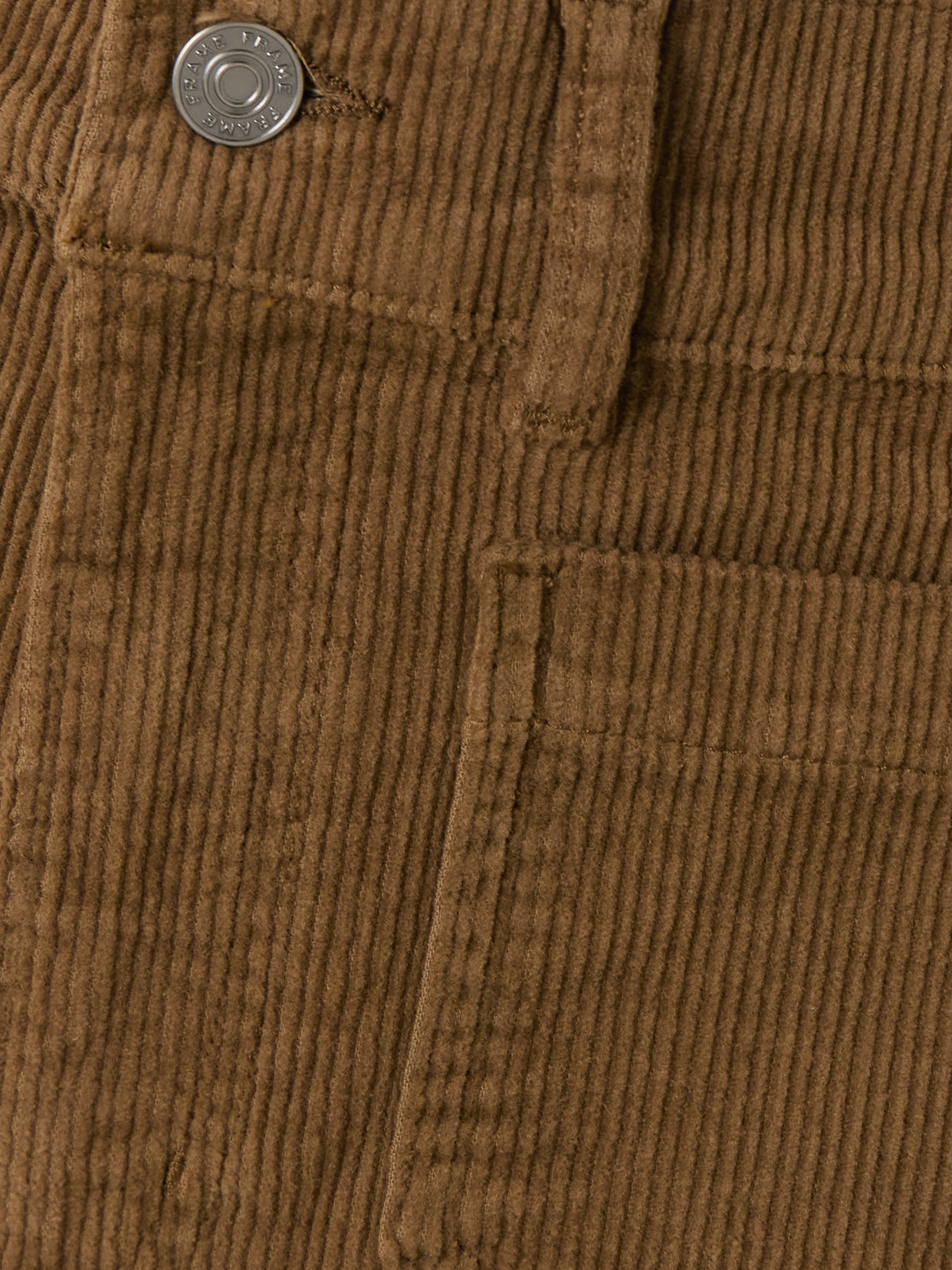 Frame The 70s Cropped Cotton-blend Corduroy Wide-leg Pants In Brown