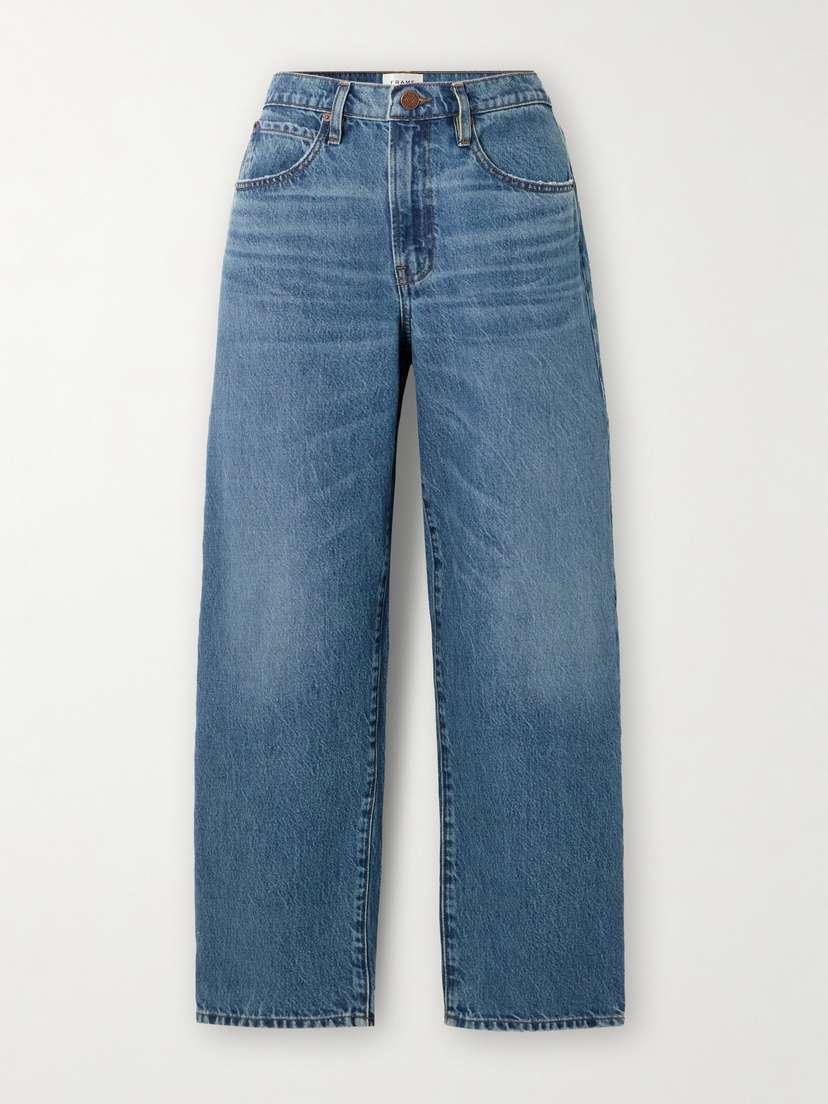 Frame Low Slung Barrel Boyfriend Jeans