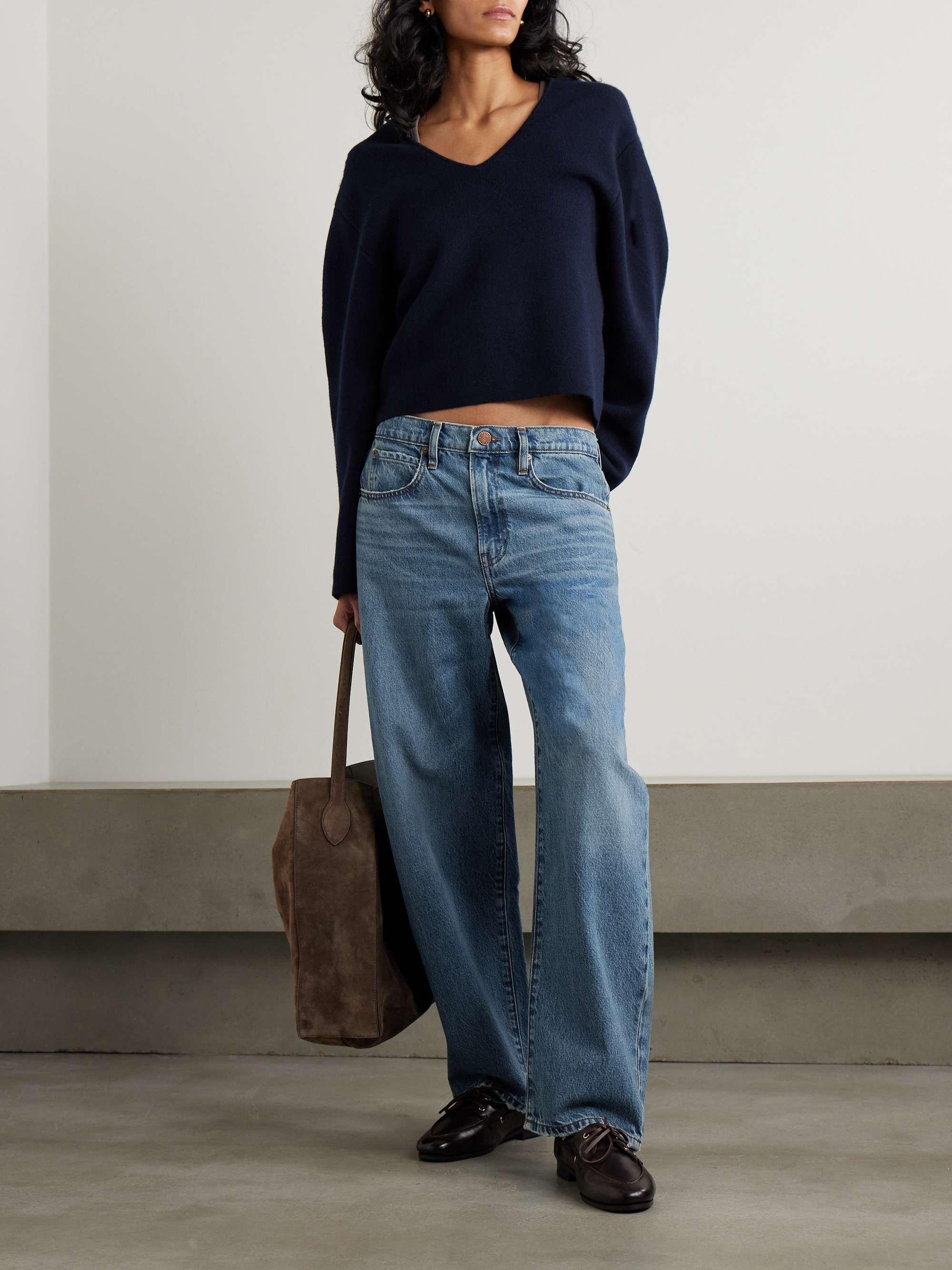 FRAME Blue Low Slung Barrel Jeans CARAMIA