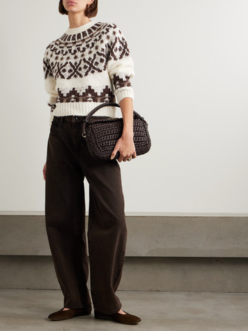 FRAME Fair Isle alpaca-blend sweater