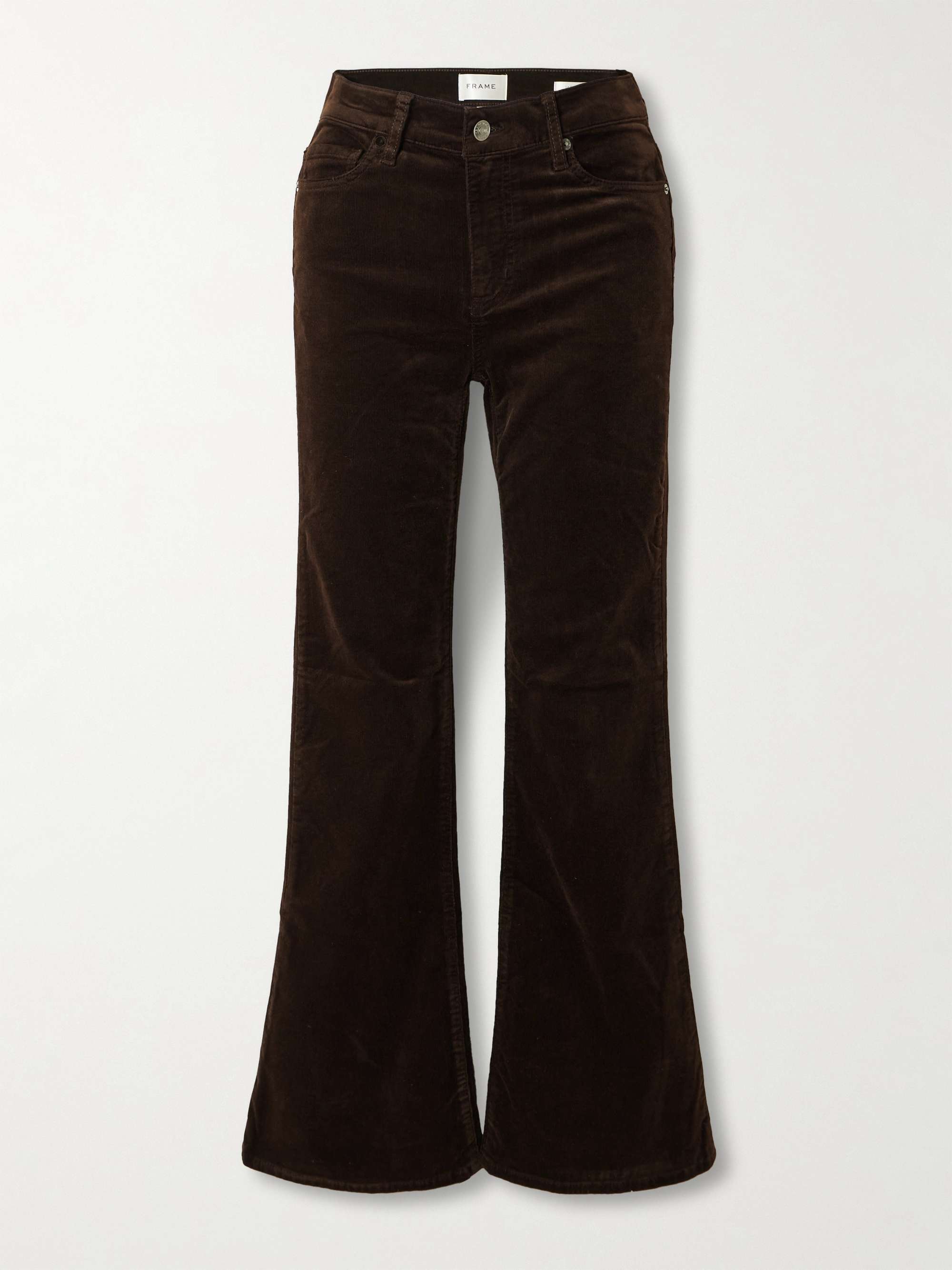 FRAME Le Easy Flare stretch cotton-blend corduroy flared pants | NET-A ...
