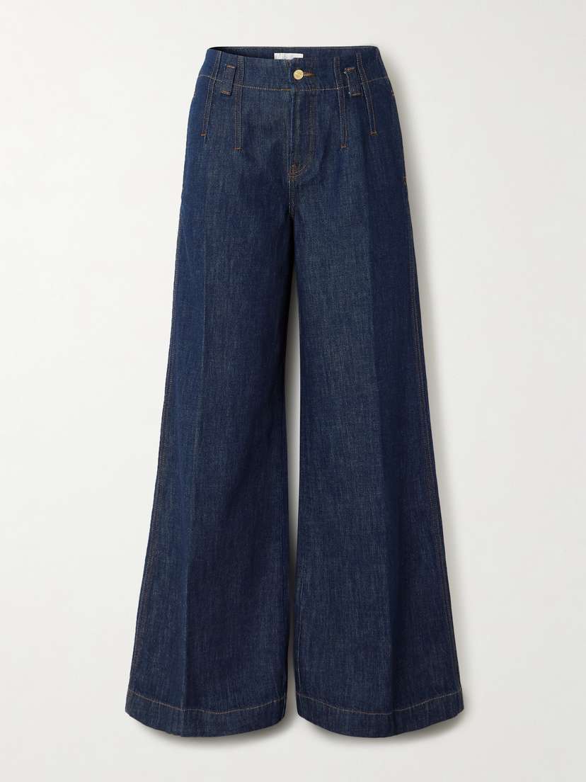 Frame High-rise Wide-leg Recycled Jeans