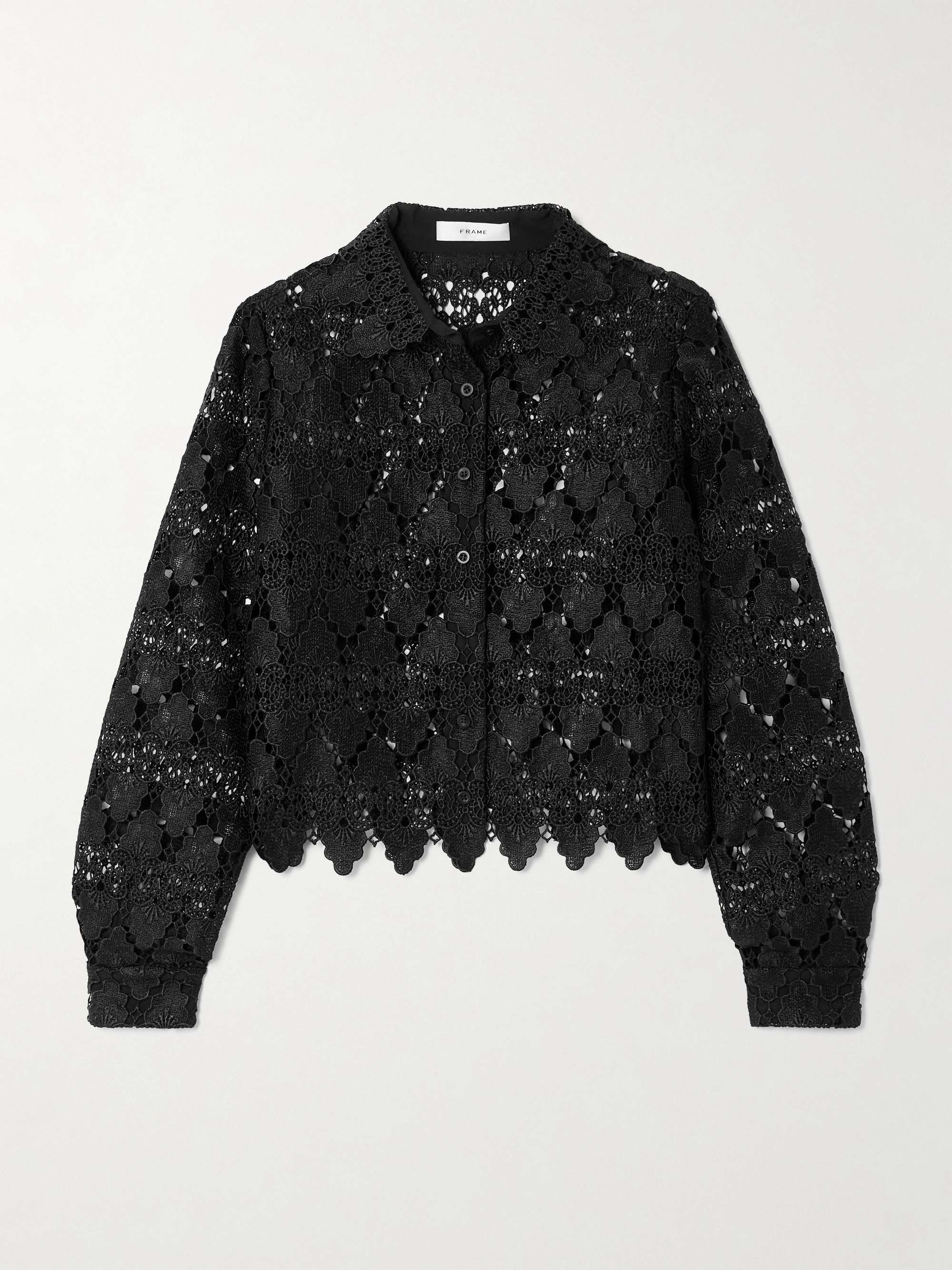 FRAME Scalloped guipure-lace shirt | NET-A-PORTER FRAME Scalloped guipure-lace shirt | NET-A-PORTER