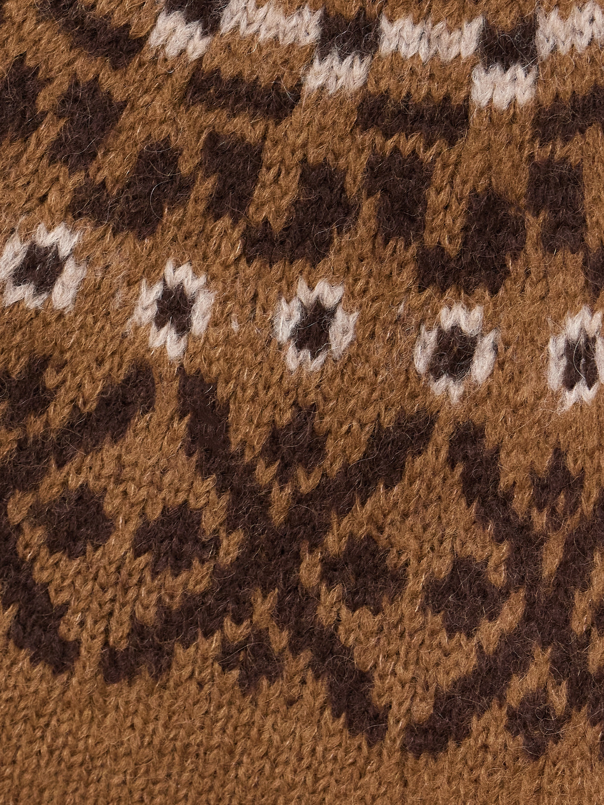 Frame Fair Isle Alpaca Blend Sweater In Brown