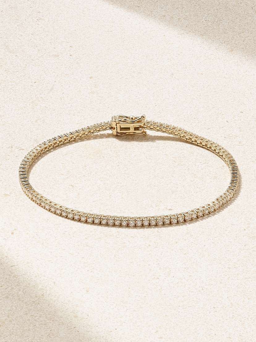 Sydney Evan 14-karat Gold Diamond Tennis Bracelet