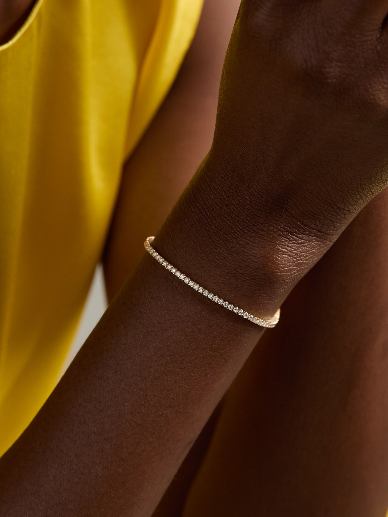 Sydney Evan 14-karat Gold Diamond Tennis Bracelet In Gold