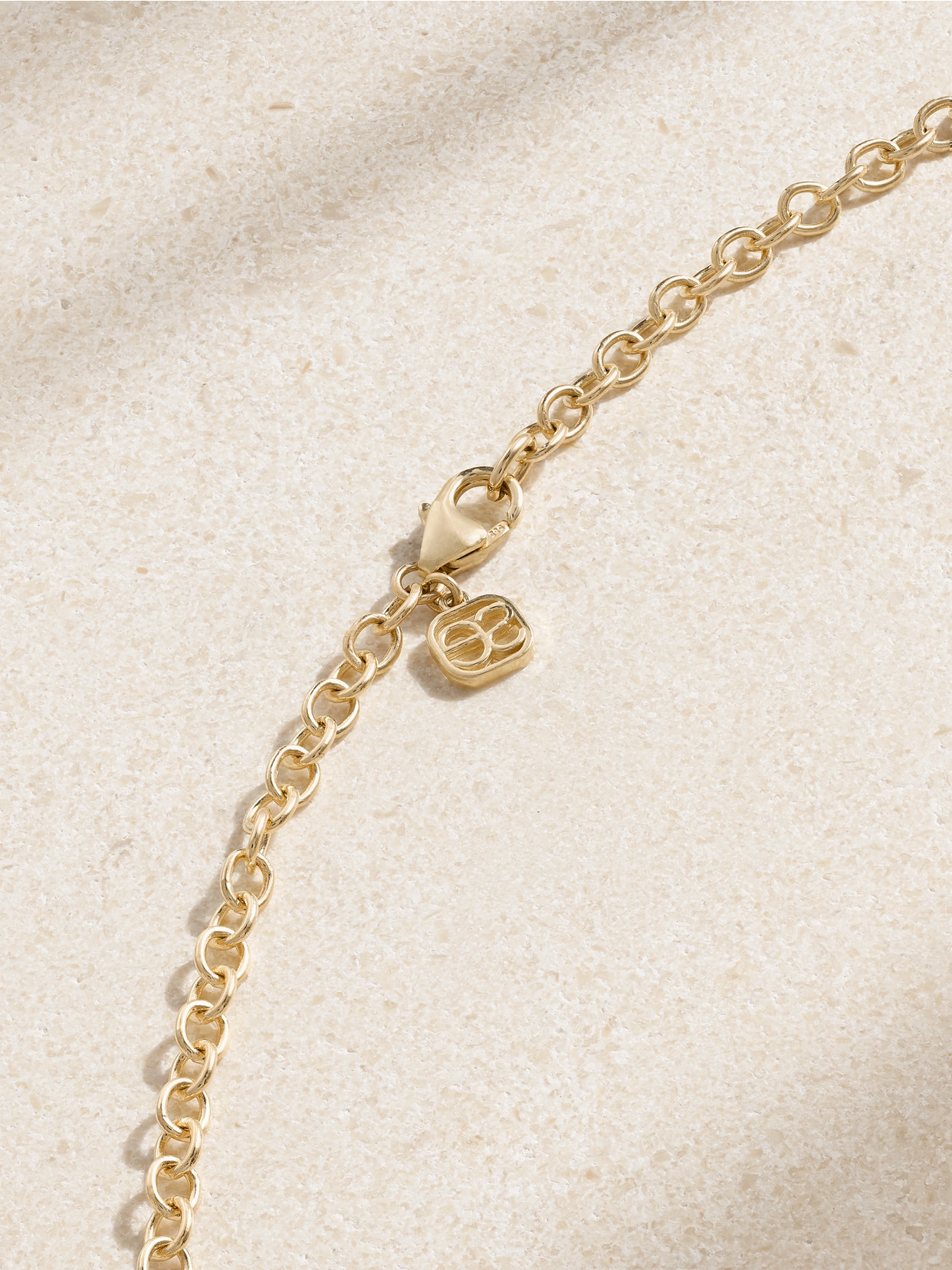 Sydney Evan Icon Combo 14-karat Gold, Diamond And Enamel Necklace In Gold