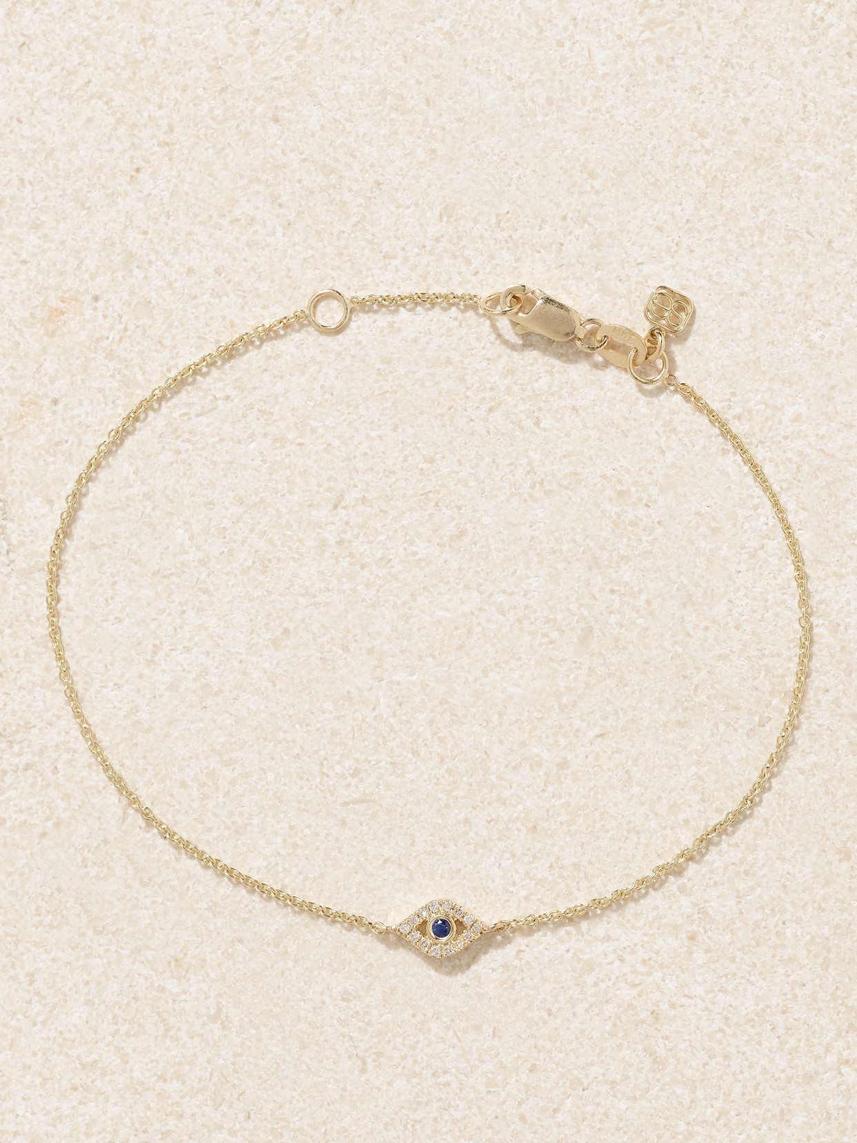 Sydney Evan - Small Evil Eye 14-karat Gold, Diamond And Sapphire Bracelet - One size