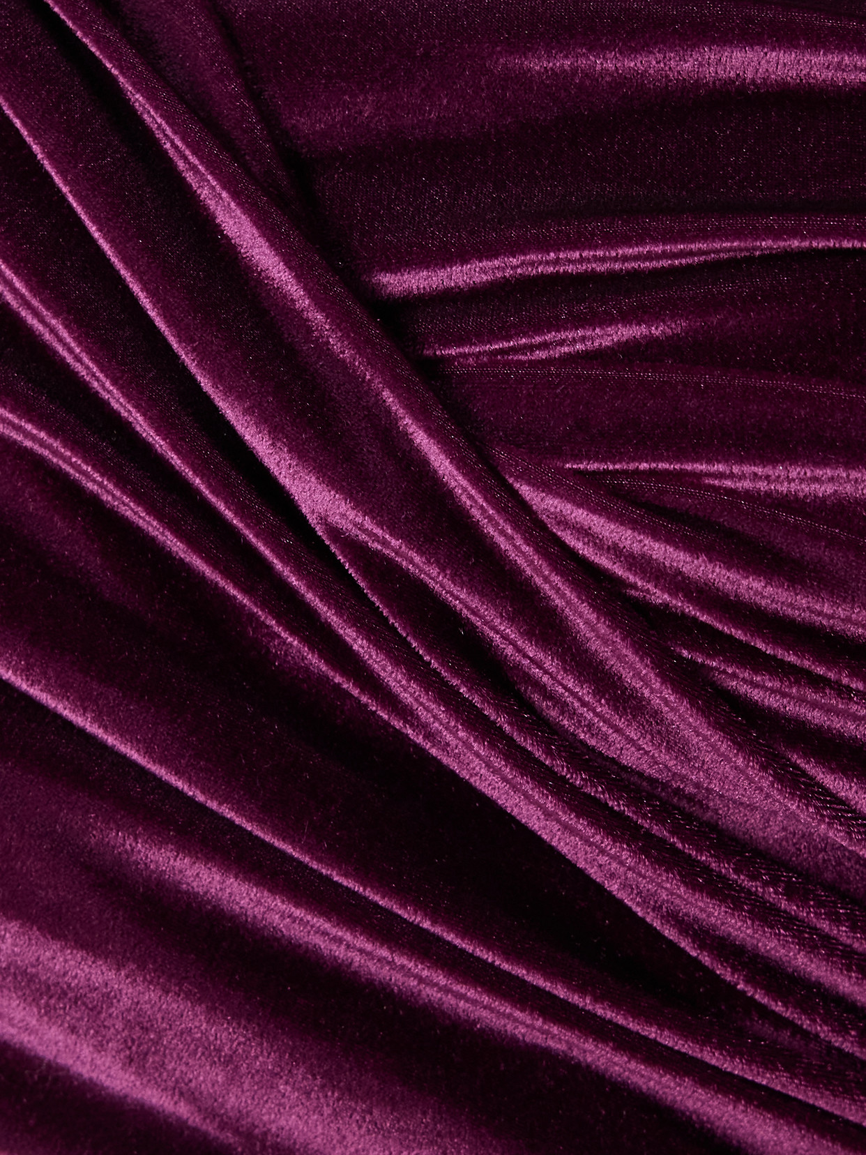 Lido Cropped Stretch-Velvet Top