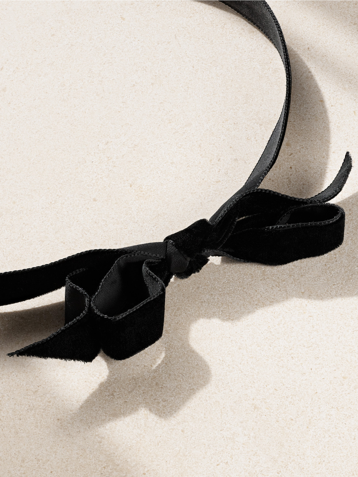 Mateo 14-karat Gold, Velvet, Topaz And Diamond Choker In Black