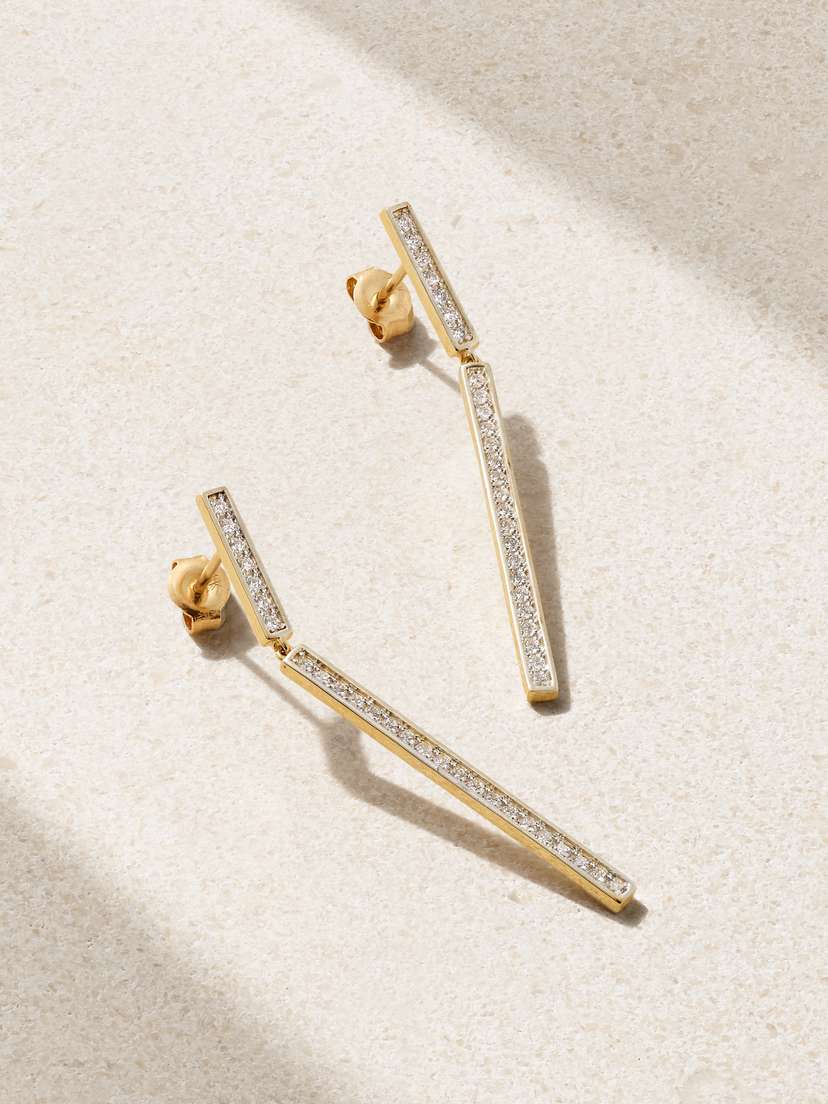 Mateo 14-karat Gold Diamond Earrings
