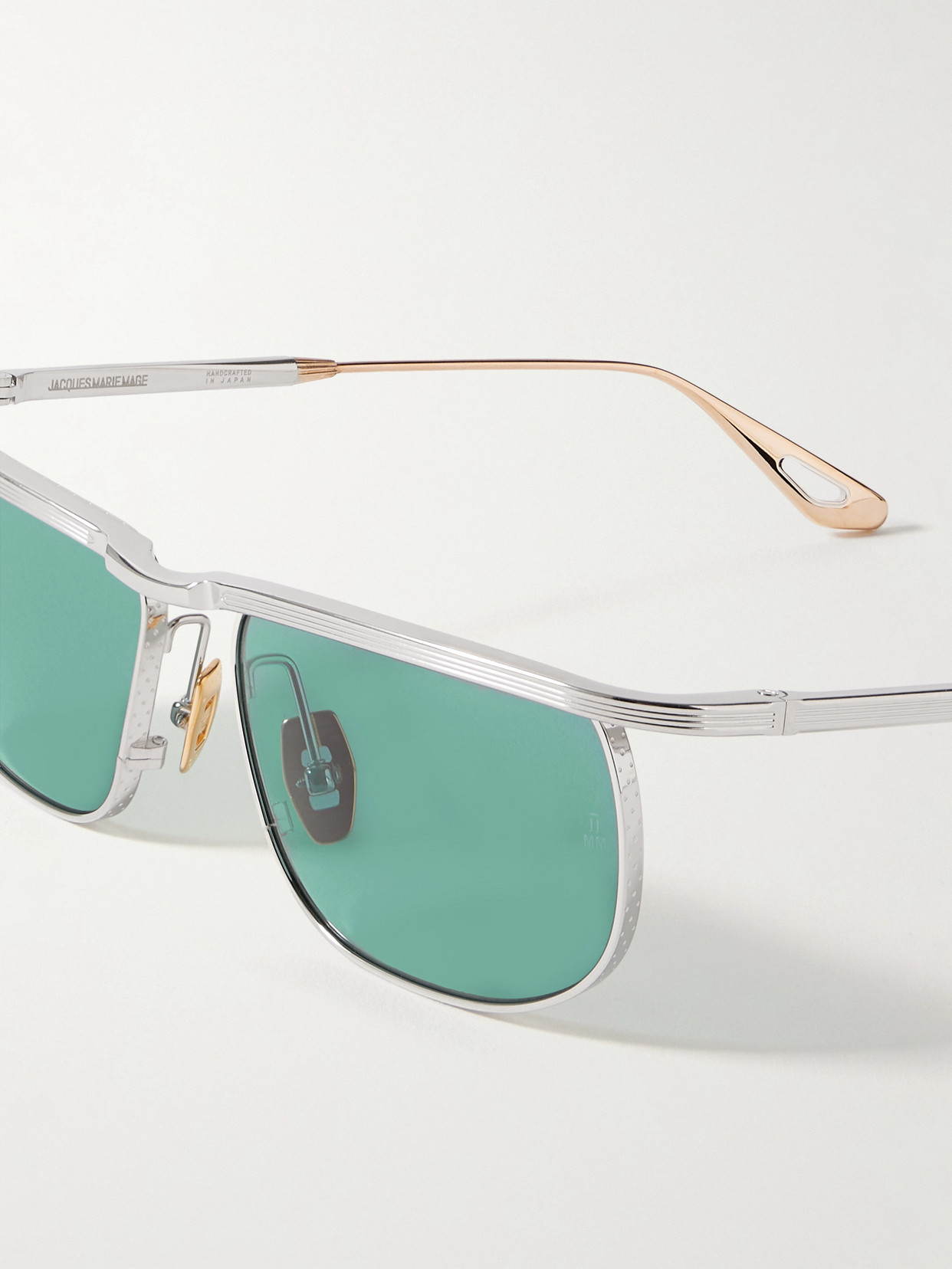 Jacques Marie Mage Melville D-frame Silver- And Gold-tone Metal Sunglasses In Silver