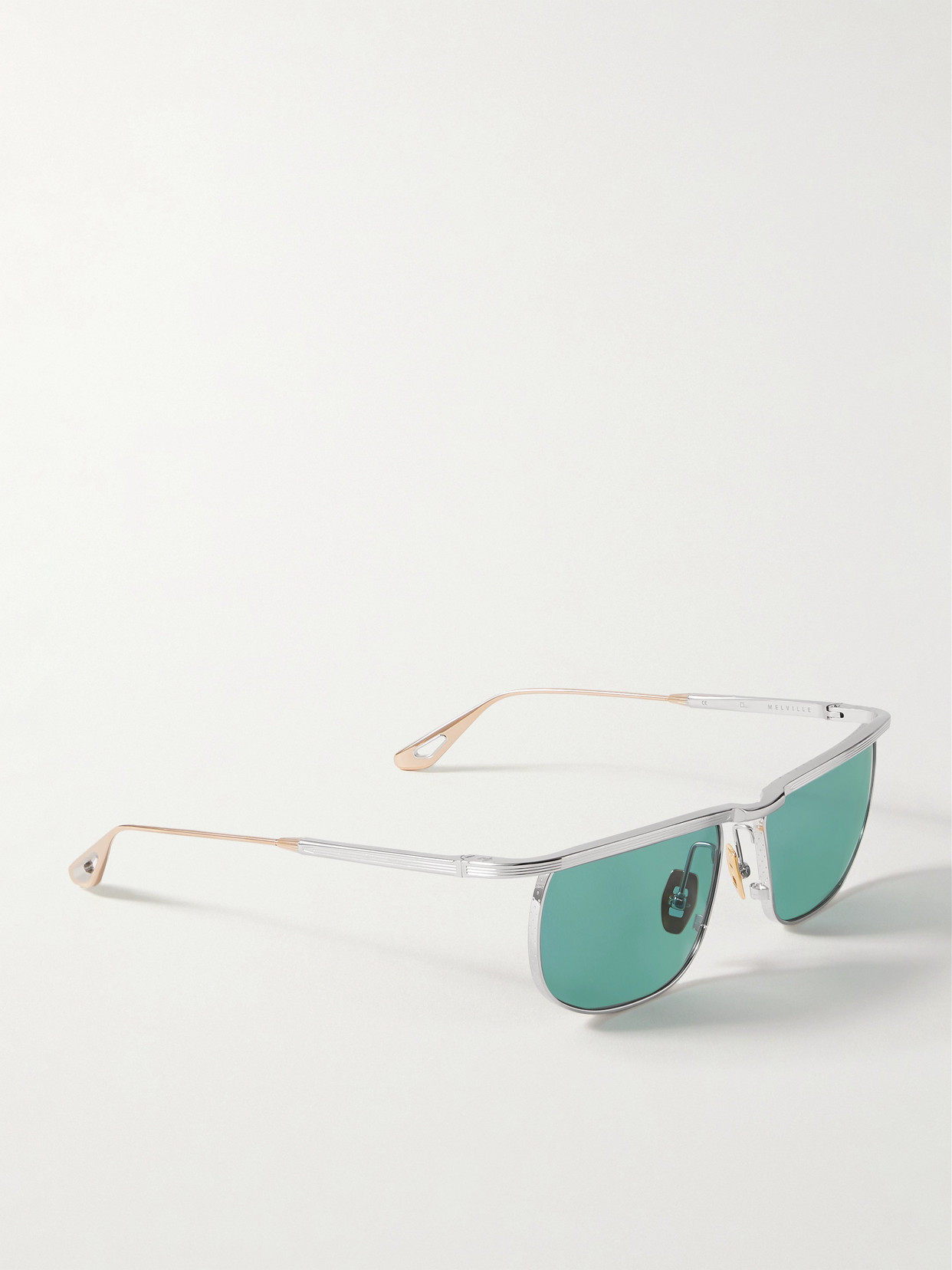 Jacques Marie Mage Melville D-frame Silver- And Gold-tone Metal Sunglasses In Silver