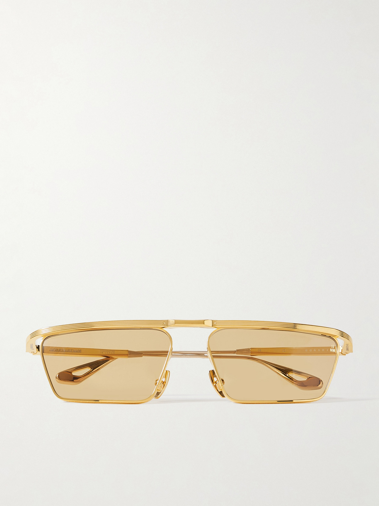 Jacques Marie Mage Bogart D-frame Gold-tone Sunglasses