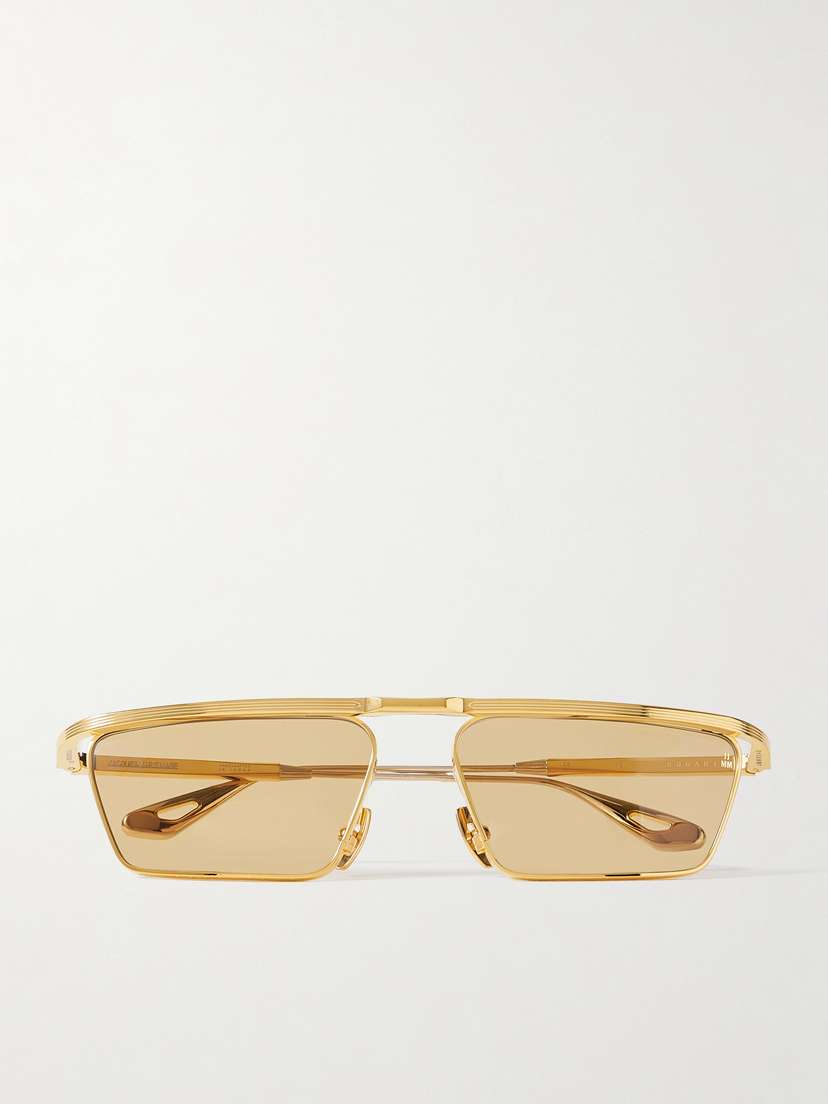 Jacques Marie Mage Bogart D-frame Gold-tone Sunglasses
