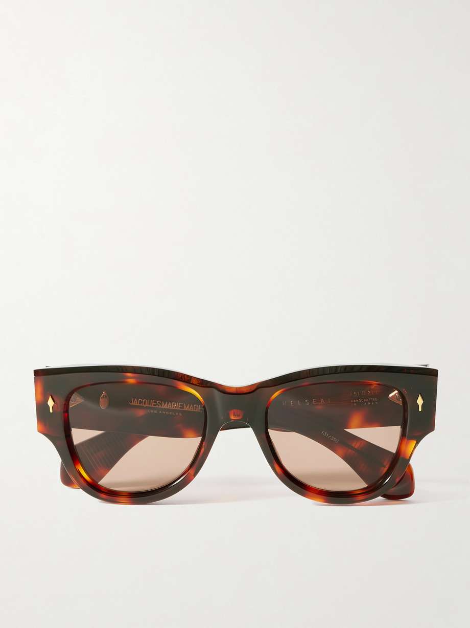 JACQUES MARIE MAGE Chelsea 玳瑁纹板材 D 形框太阳镜 | NET-A-PORTER