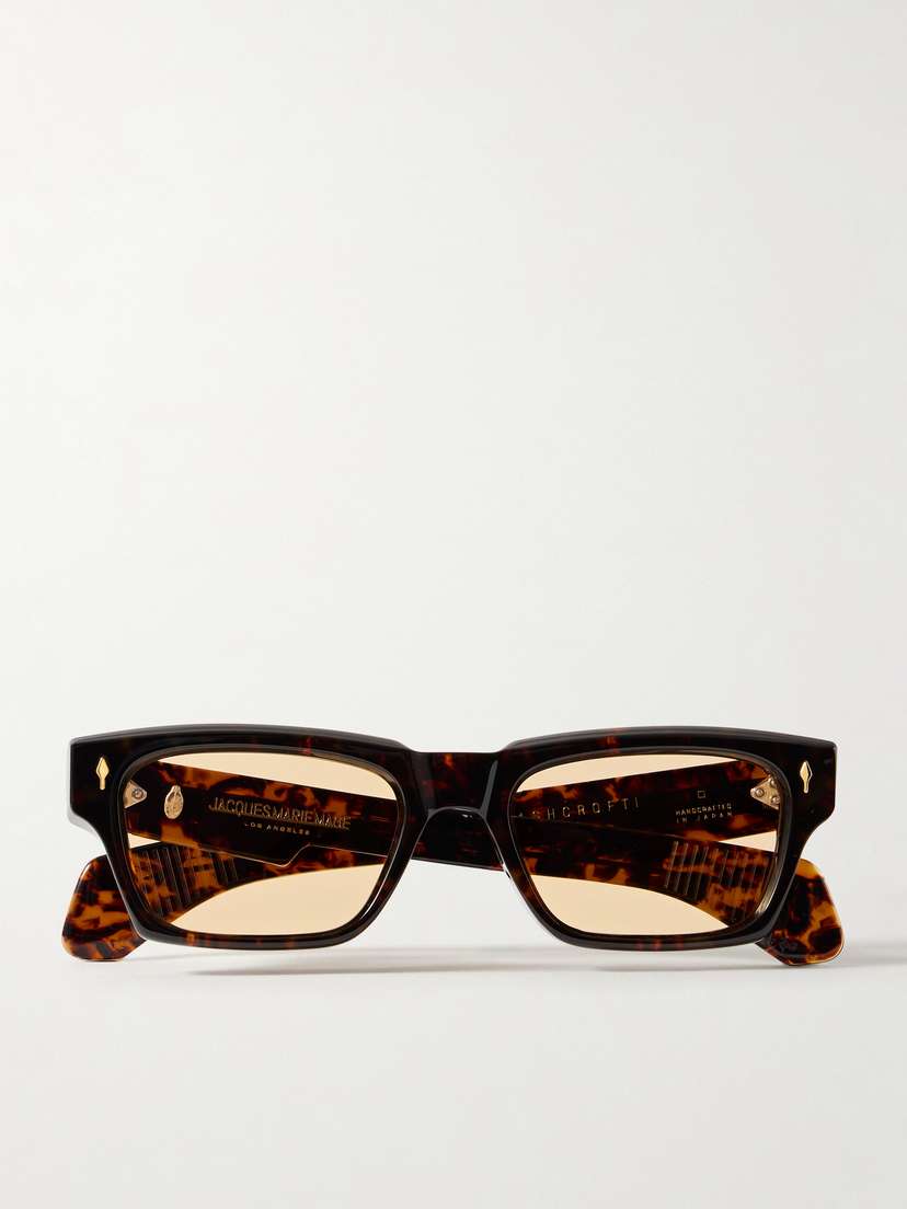 Jacques Marie Mage Ashcroft Rectangular-frame Tortoiseshell Acetate And Gold-tone Sunglasses