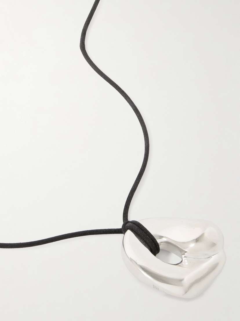AGMES + Simone Bodmer-turner Gertrude Recycled Sterling Silver And Suede Neckace