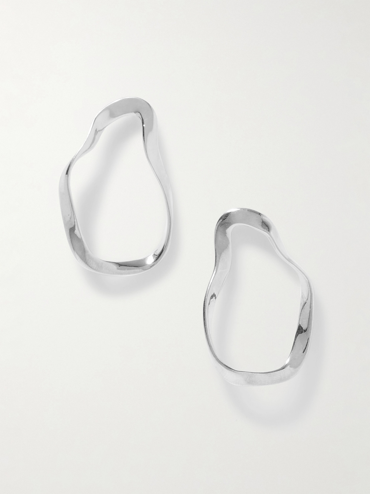 AGMES - Vera Recycled Sterling Silver Hoop Earrings - One size