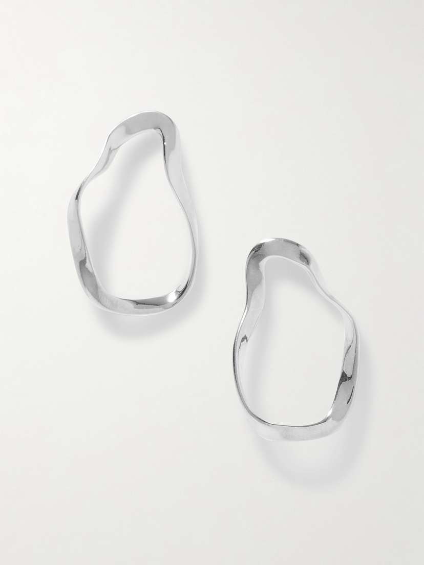 AGMES Vera Recycled Sterling Silver Hoop Earrings