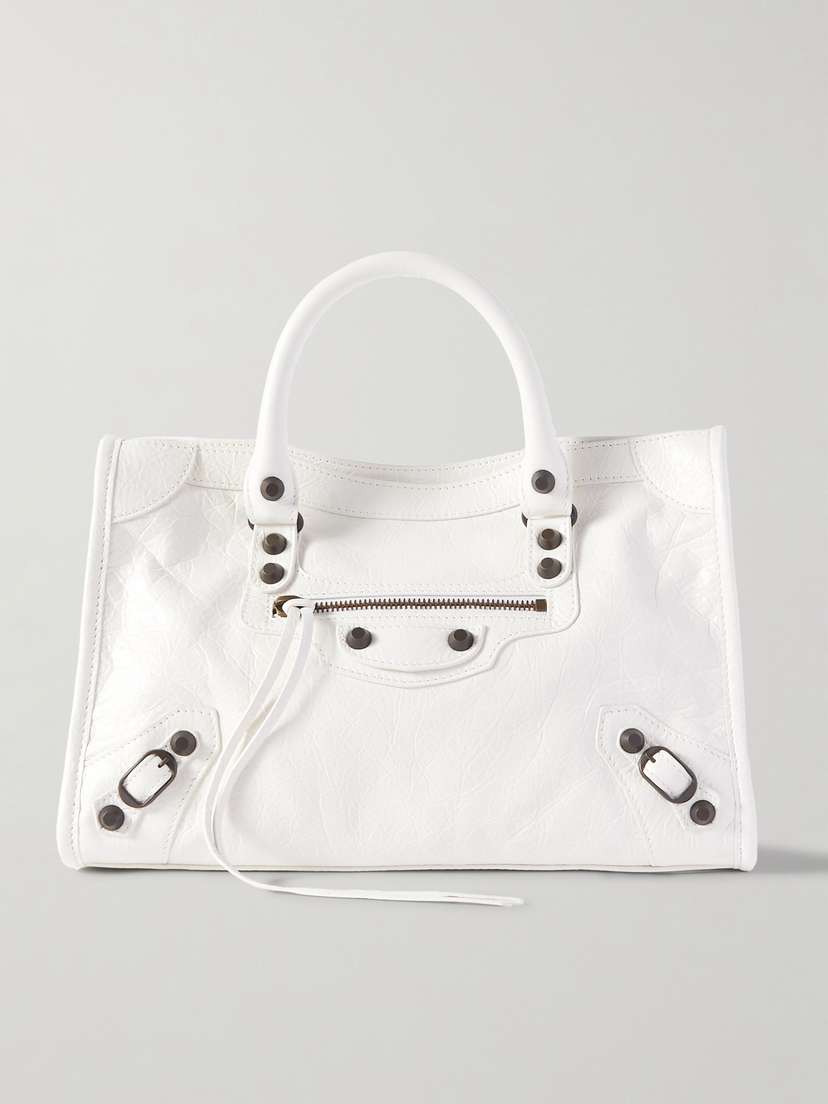 Balenciaga Le City Small Embellished Textured-leather Tote