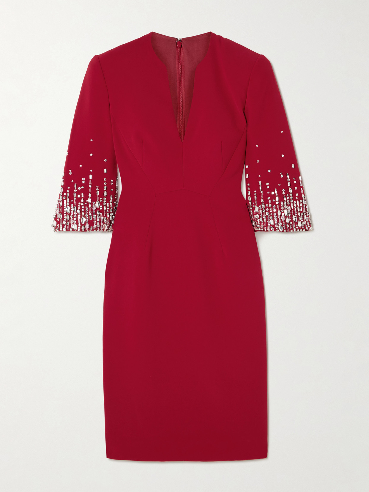 Jenny Packham Biela Midi Dress In Red