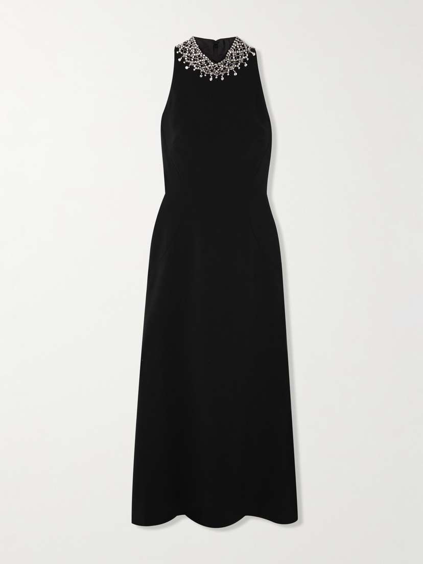 Jenny Packham Embellished Cady Maxi Dress