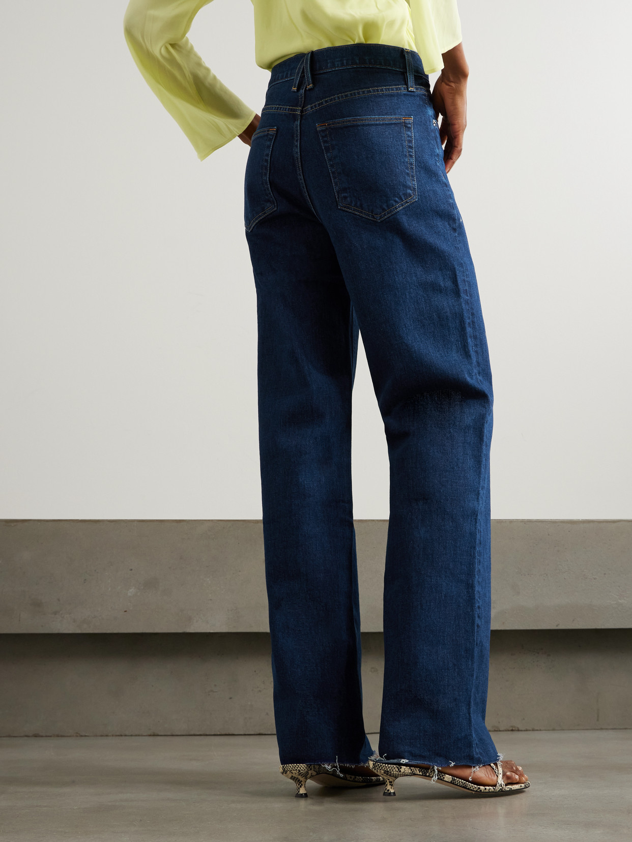 Slvrlake Grace High-rise Wide-leg Jeans In Blue