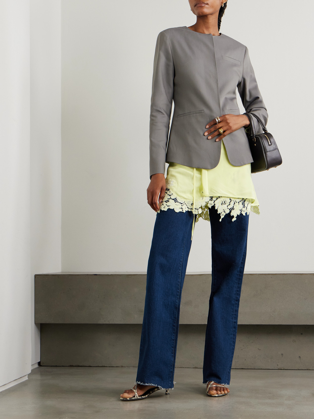 Slvrlake Grace High-rise Wide-leg Jeans In Blue