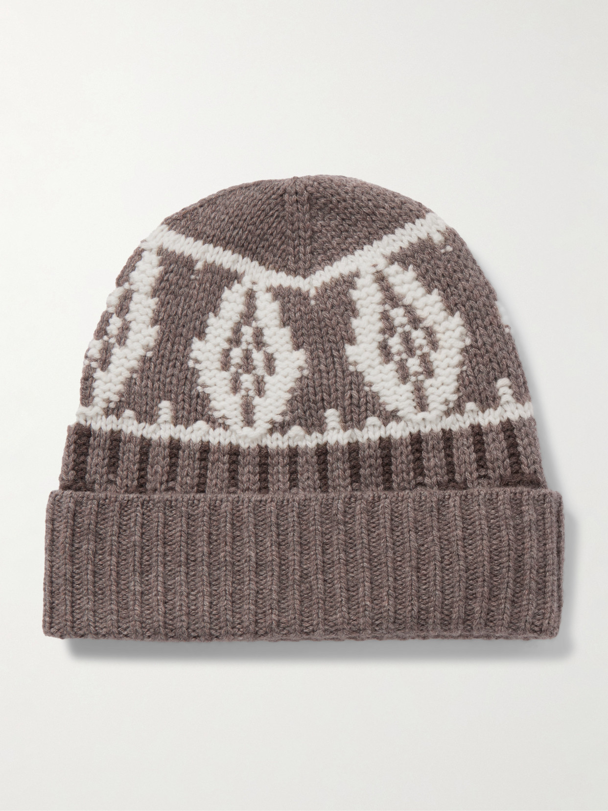 Arch4 Lorenz Fair Isle Cashmere Beanie In Brown