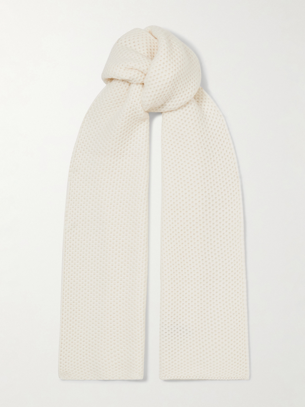 Arch4 - Spruc Waffle-knit Cashmere Scarf - Ivory