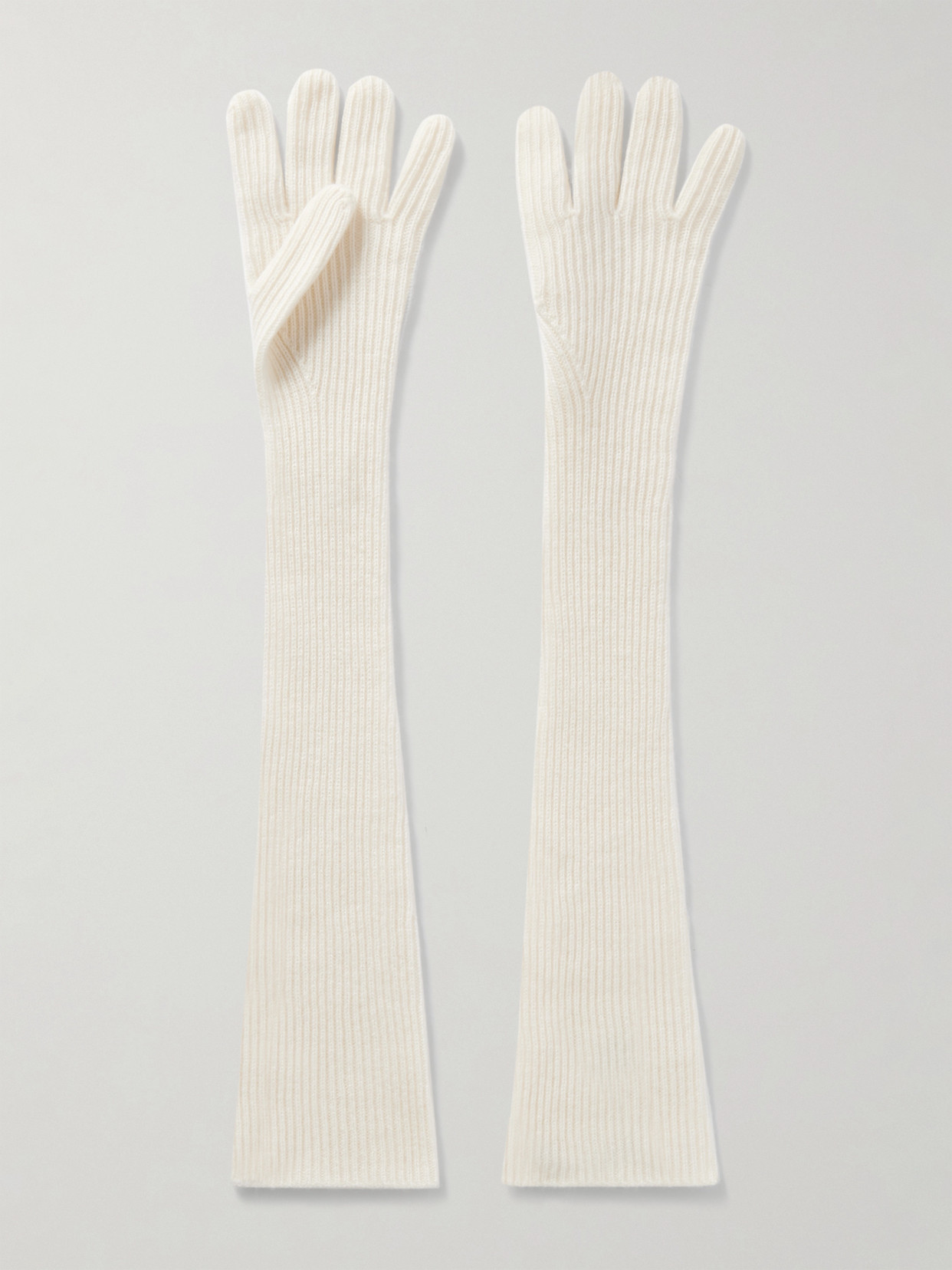 Arch4 - Jessie Ribbed Cashmere Gloves - Ivory