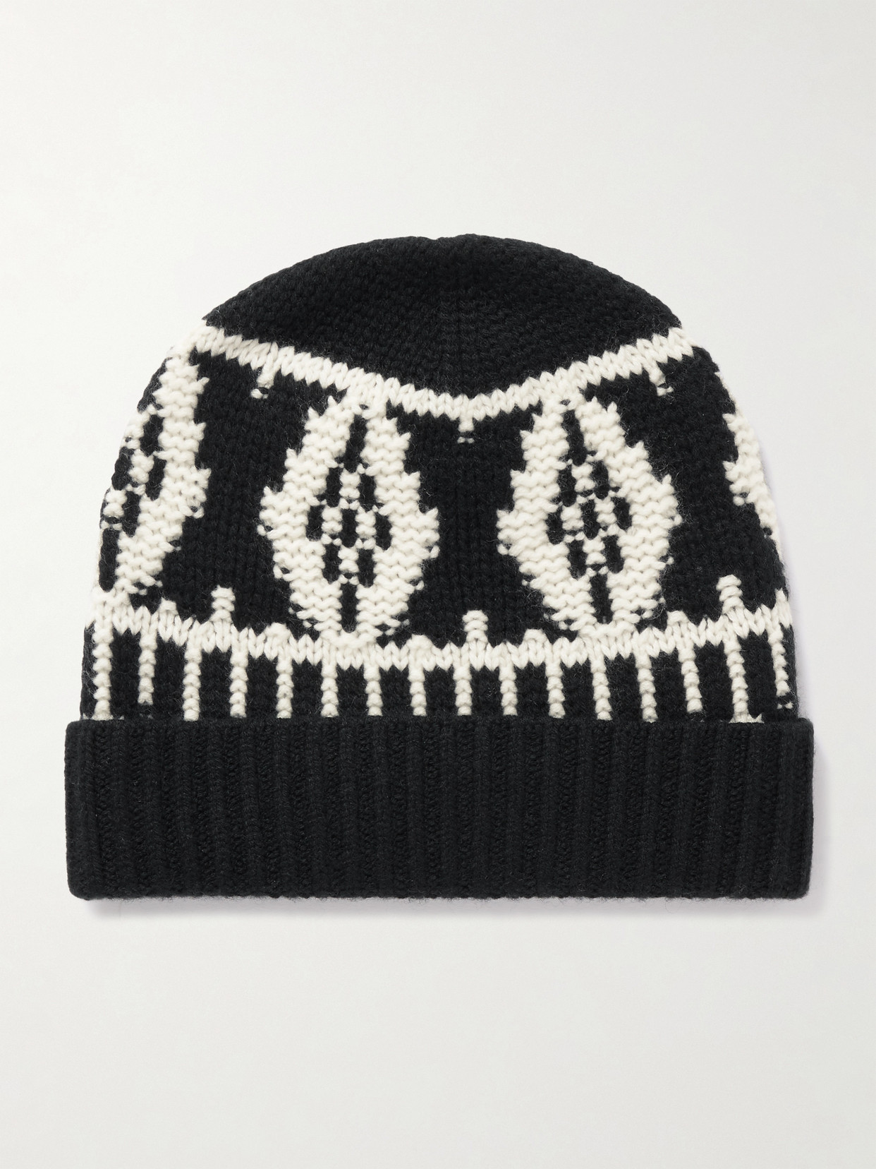 Arch4 - Lorenz Fair Isle Cashmere Beanie - Black