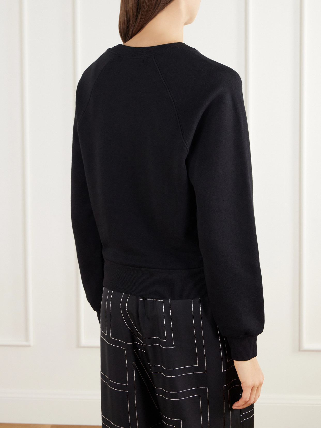 Éterne - Embroidered Cotton And Modal-Blend Jersey Sweatshirt