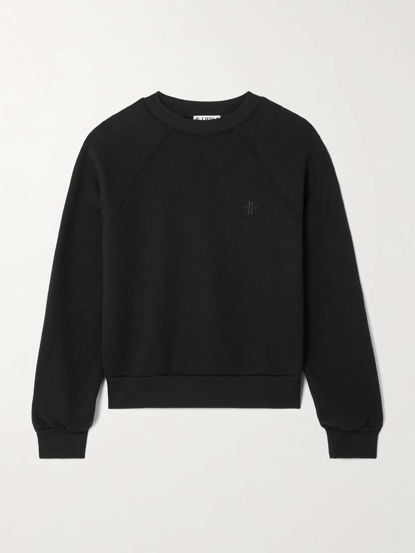 ÉTERNE Embroidered Cotton And Modal-blend Jersey Sweatshirt