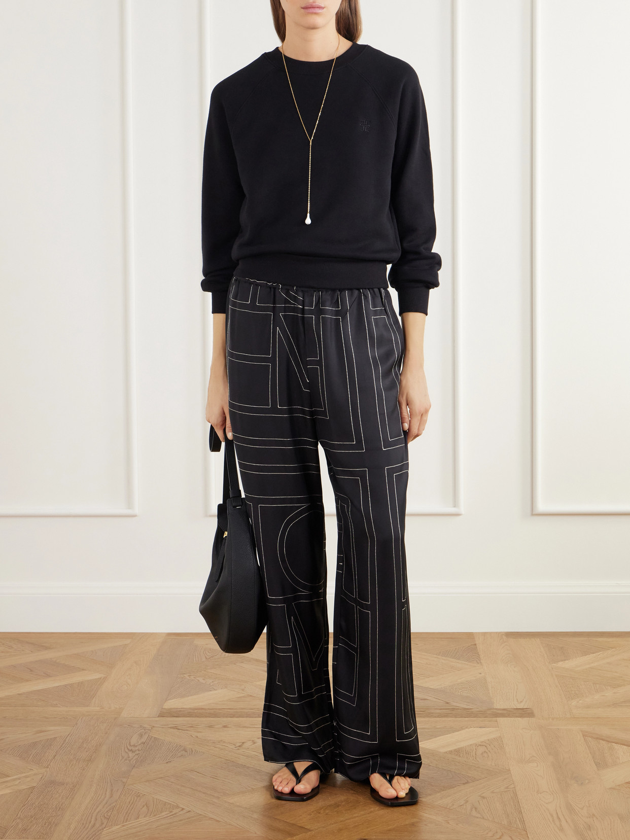 Éterne - Embroidered Cotton And Modal-Blend Jersey Sweatshirt